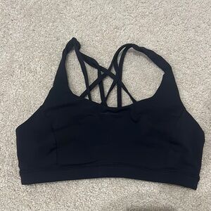 Lululemon black bra top size 8
